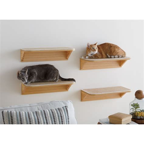 Set of 2 Wall-Mounted Cat Shelves | Country Door