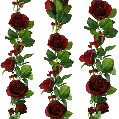 Red Rose Garlands | 12 color options | Artificial Wedding Flowers