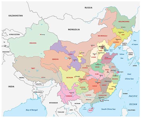 China Map With Provinces