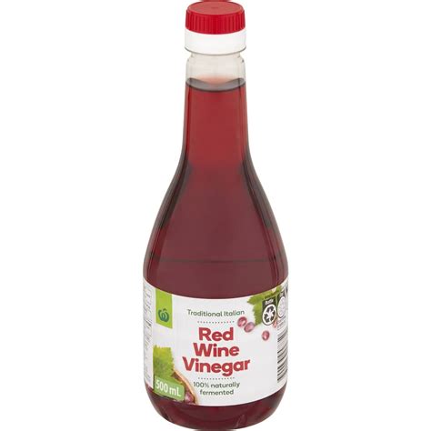 Woolworths Vinegar Red Wine 500ml | bunch