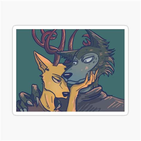 "Louis x Legosi Beastars" Sticker for Sale by Galactic-deer | Redbubble