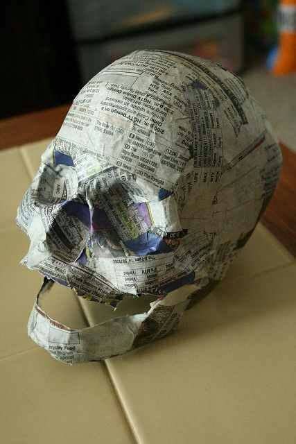 Make your own paper skull | Halloween props, Halloween paper, Halloween crafts