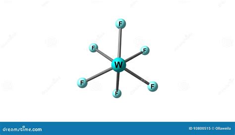 Tungsten Hexafluoride Molecular Structure Isolated on White Stock ...