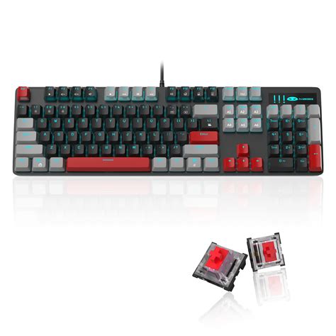 Buy MageGee Mechanical Gaming Keyboard, 104 Keys Blue Backlit Keyboard ...