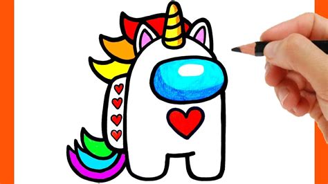 How To Draw A Rainbow Among Us Among Us Unicorn Sonic Among Us Step ...