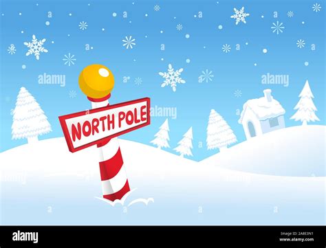 North pole Christmas scene Stock Vector Image & Art - Alamy