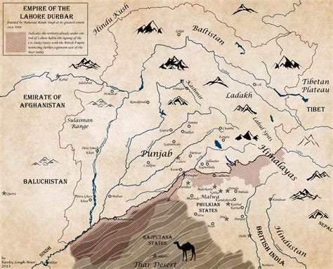 Sikh Empire map by hellbat on DeviantArt