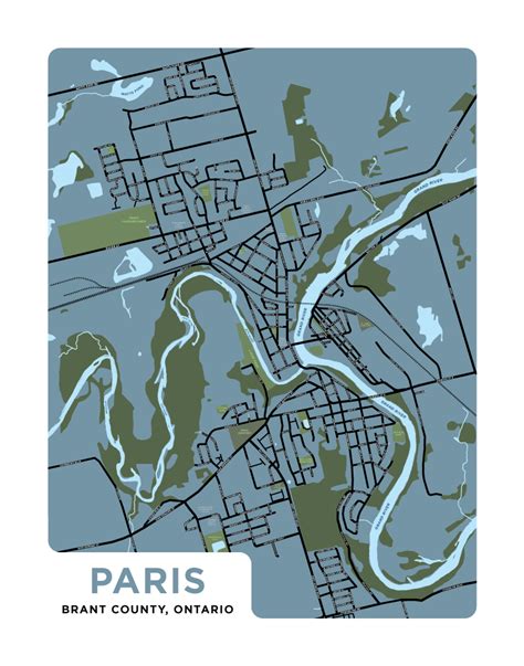 Paris, Ontario Map Print – Jelly Brothers