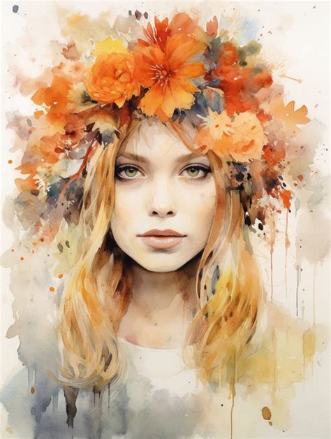 Watercolor Painting Portrait