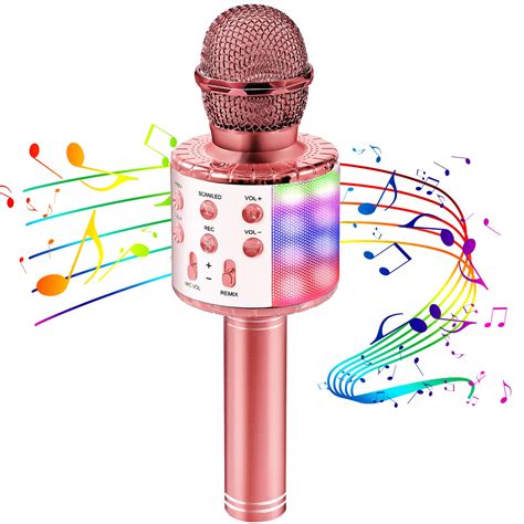 Buy Microphone for Kids, Kids Microphone for Singing with LED Lights ...