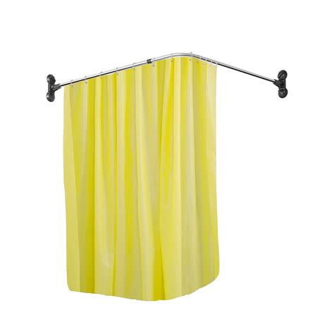 Buy Harsheii Stretchable Shower Curtain Rods L-Shaped Curtain Rail Bathtub Rod Curved Shower Rod ...