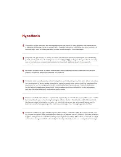 FREE 9+ Business Hypothesis Samples in PDF | MS Word