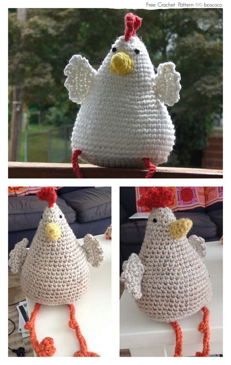 Easter Crochet Chicken Free Patterns & Instruction [Easter Decor]