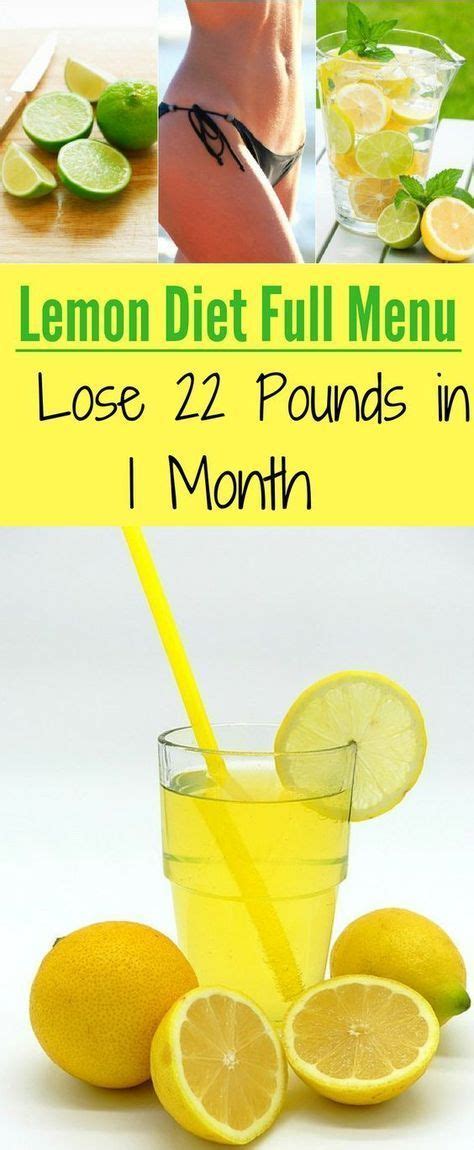 Lemon Diet Full Menu - How to Lose 22 Pounds in 1 Month - ProNutriFIt ...