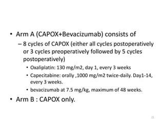 Adjuvant chemotherapy in resectable colon cancer with liver metastasis