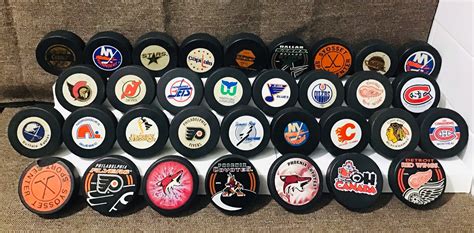 Vintage NHL Hockey Puck Collection 80's 90's Lot 33 | Etsy