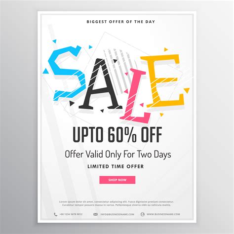 promotional sale brochure template for marketing with colorful s - Download Free Vector Art ...