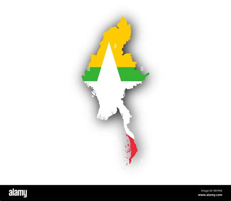 map and flag of myanmar Stock Photo - Alamy