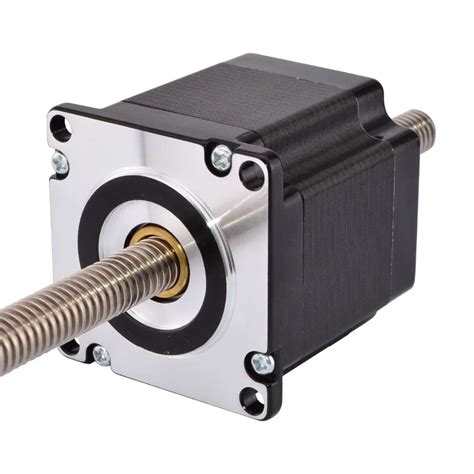 Nema 23 Non captive Linear Stepper Motor 4 lead 56mm Stack 2A Lead 2mm ...