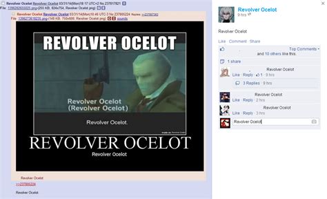 Revolver Ocelot Posting | Revolver Ocelot | Know Your Meme