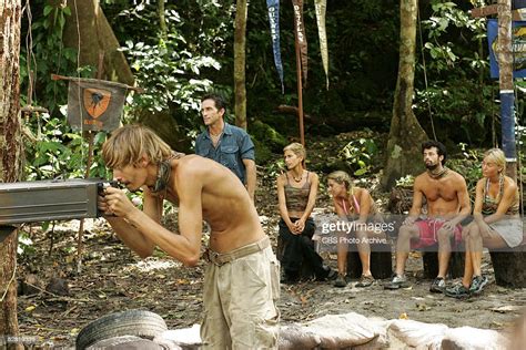 Castaways, Ian Rosenberger of the Koror tribe during the immunity... News Photo - Getty Images