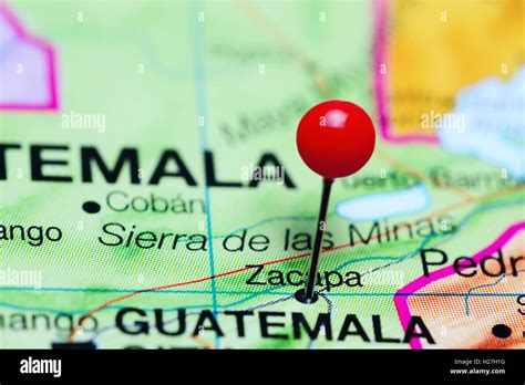 Zacapa pinned on a map of Guatemala Stock Photo - Alamy