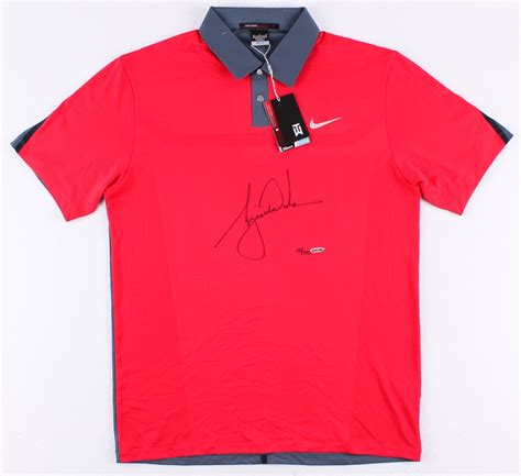 Tiger Woods Signed LE Red Nike Golf Shirt (UDA COA) | Pristine Auction