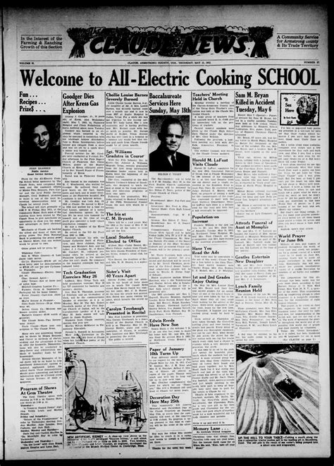 Claude News (Claude, Tex.), Vol. 61, No. 37, Ed. 1 Thursday, May 15, 1952 - The Portal to Texas ...