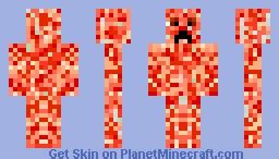 Cool Red Creeper Minecraft Skin