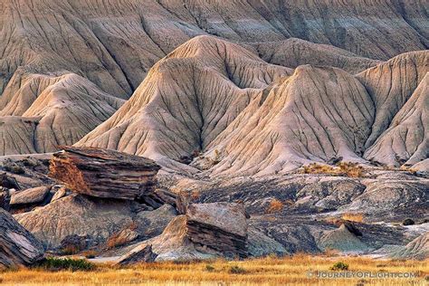 The last light of day touches the unique formations at Toadstool ...