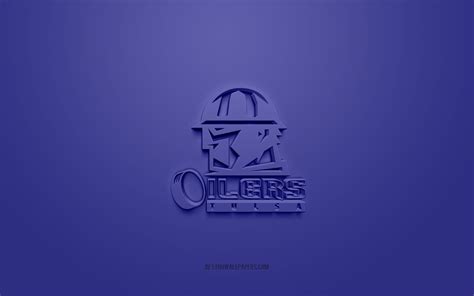 Download wallpapers Tulsa Oilers, creative 3D logo, blue background ...