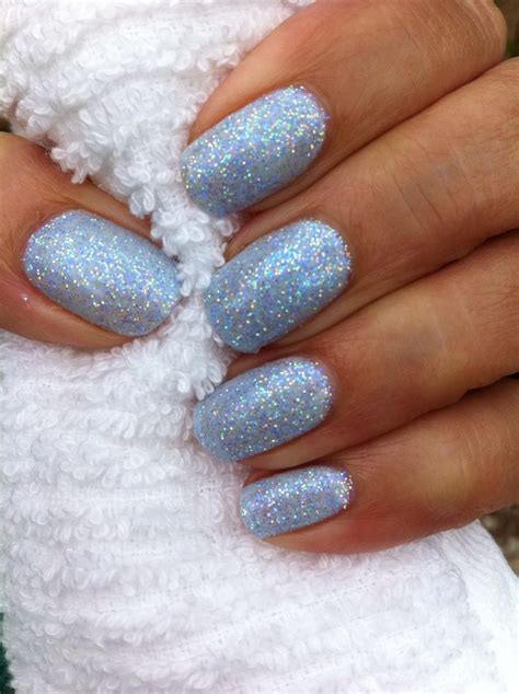 CND creek side with baby blue Lecente glitter Winter Nails - http://amzn.to/2iDAwtQ | Blue ...