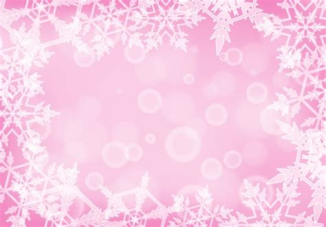 Premium Vector | Background design with pink snowflakes