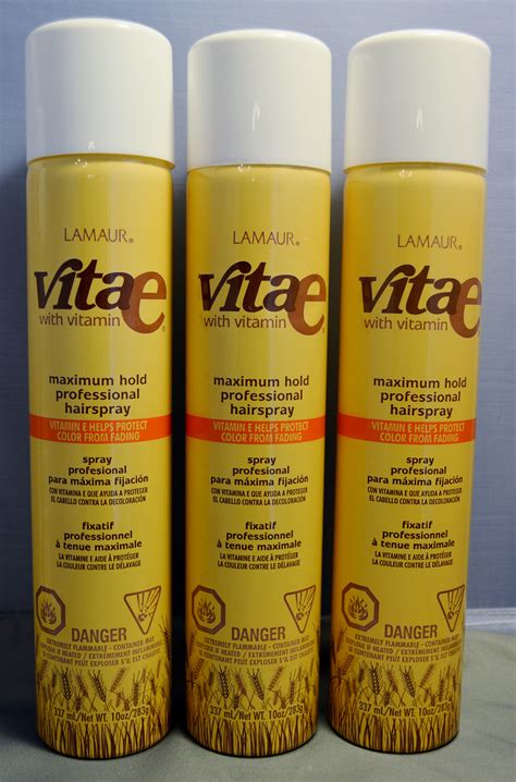 Lamaur Vita-e Maximum Hold Pro Hair Spray 55 VOC 10 oz -3 pack