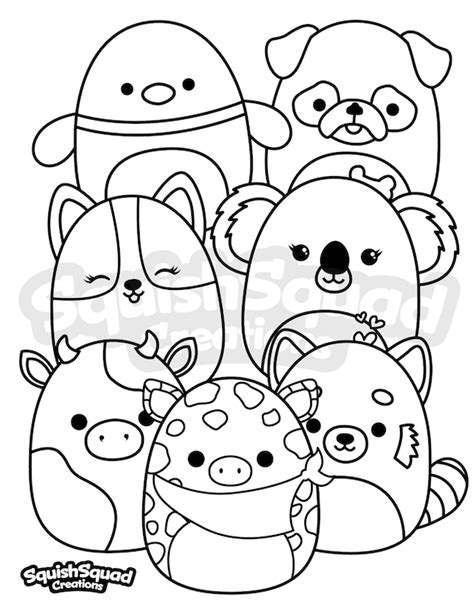 Printable Coloring Squishmallow Coloring Pages