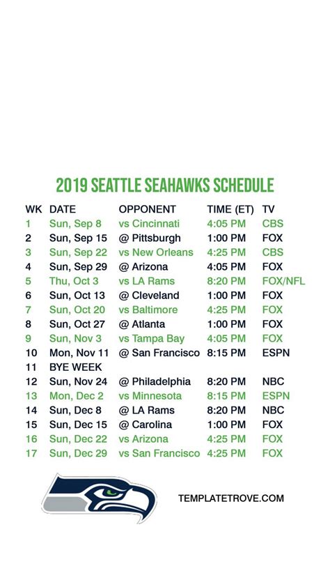 Darrell Moss Info: Seattle Seahawks Tv Schedule 2023