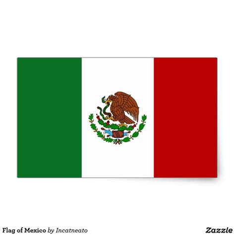 Flag of Mexico Rectangular Sticker | Zazzle.com | Mexico flag, Mexican flags, Create custom stickers