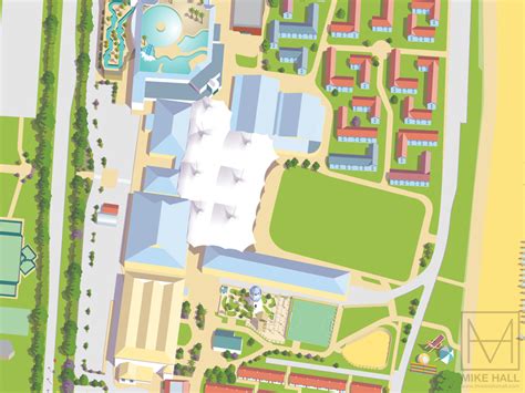 Resort maps for Butlins on Behance