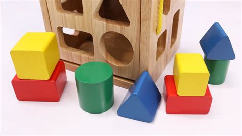 Learning Colors Shapes & Sizes with Wooden Box Toys for Children - YouTube