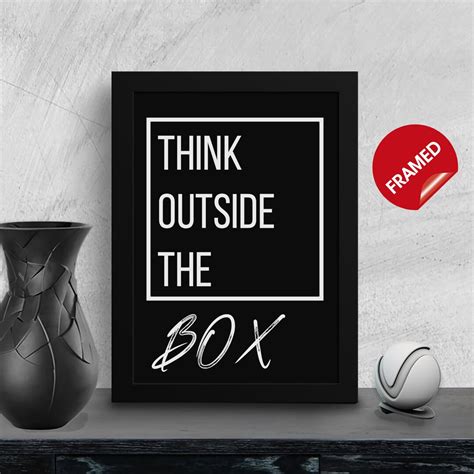 Think Outside the Box Framed Art Office Wall Art - Etsy