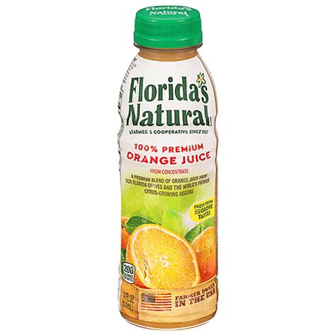 Florida's Natural Juice, Orange, 100% Premium 14 fl oz | Juice and ...