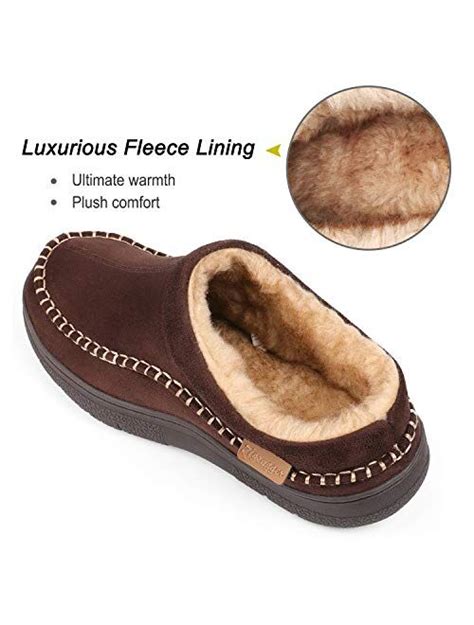 Buy Zigzagger Men's Fuzzy Microsuede Moccasin Style Slippers Indoor/Outdoor Fluffy House Shoes ...