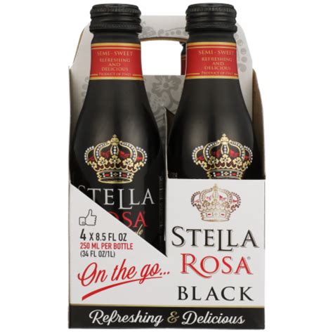 Stella Rosa Black Semi-Sweet Red Wine 4Pk, 4 bottles / 250 mL - Fred Meyer