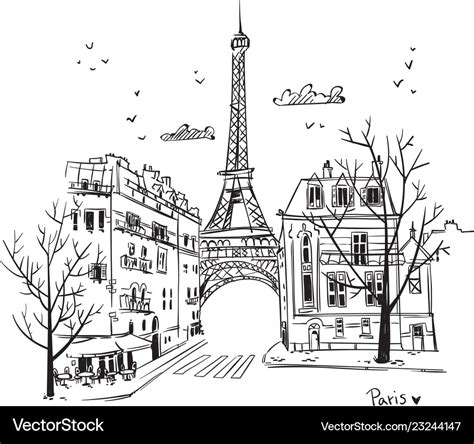 Aggregate 84+ paris city sketch - in.eteachers