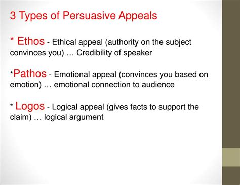 PPT - 3 Types of Persuasive Appeals PowerPoint Presentation, free download - ID:2842475