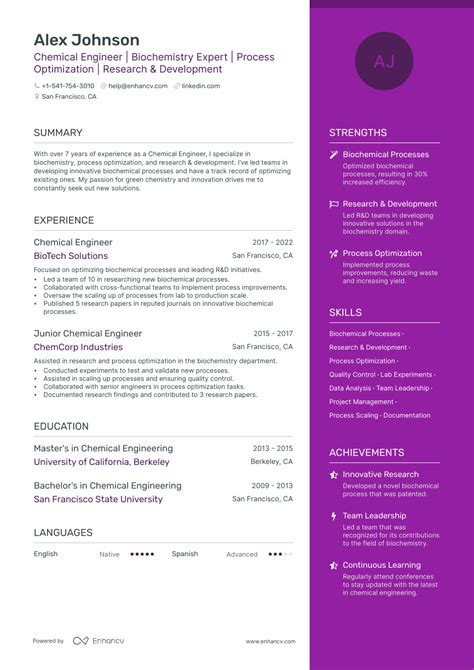 5 Chemical Engineer Resume Examples & Guide for 2023