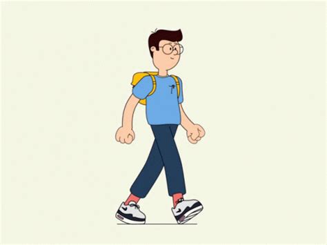 Cartoon Student Walking GIF - Cartoon Student Walking - Descobrir e Compartilhar GIFs