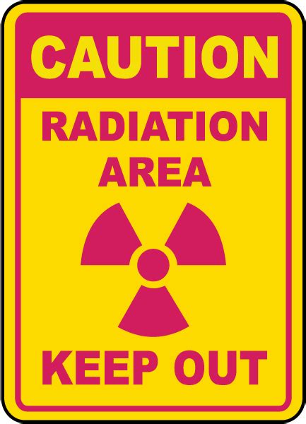 Caution Radiation Area Keep Out Sign - Save 10% Instantly