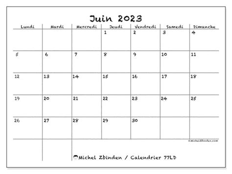 Calendrier juin 2023 - 77 - Michel Zbinden FR