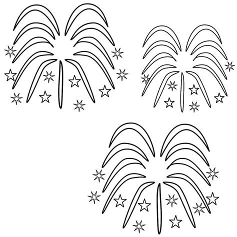 Firework coloring pages to download and print for free